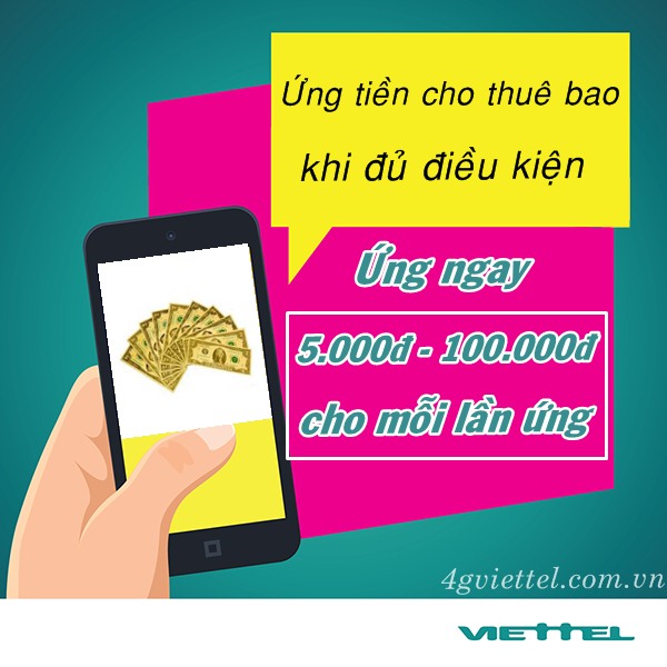 Các phương thức ứng tiền của dịch vụ Ứng tiền Viettel