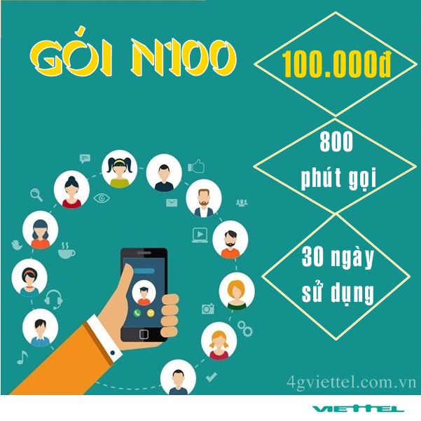 Miễn phí 800 phút gọi từ gói cước khuyến mãi N100 Viettel