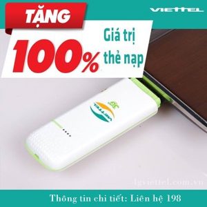 Viettel tặng 100% giá trị thẻ nạp cho thuê bao Dcom kích hoạt mới