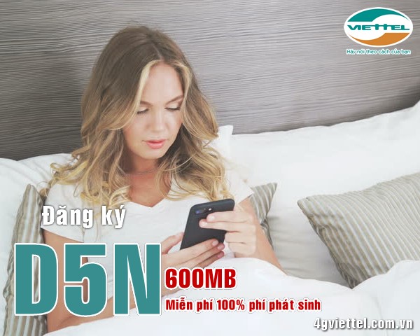 Hướng dẫn đăng ký gói cước D5N của Viettel chỉ tốn 5.000đ