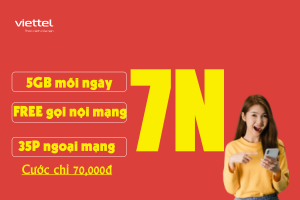 Hướng dẫn đăng ký gói 7N Viettel nhận 35GB, Free thoại chỉ 70K 