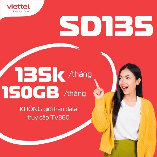 Hướng dẫn đăng ký gói SD135 Viettel có 5GB/ Ngày giá siêu rẻ