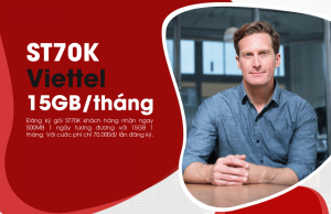 Hướng dẫn đăng ký gói ST70K Viettel có 15GB chỉ 70,000đ