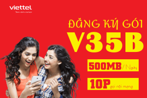Cách đăng ký gói V35B Viettel có 500MB/ ngày, free 10 phút gọi