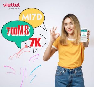 Gói cước MI7D Viettel có ngay 700MB chỉ với 7K/ngày