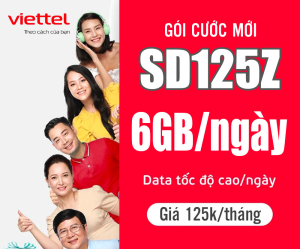 Hướng dẫn đăng ký gói D125Z Viettel nhận 6GB/ ngày siêu ưu đãi