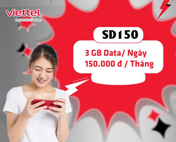Hướng dẫn đăng ký gói SD150 Viettel có 3GB/ ngày